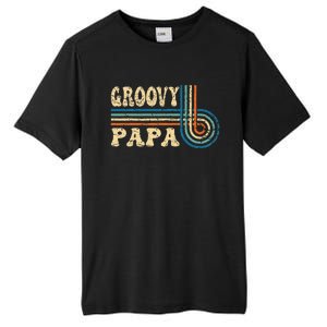 Groovy Papa 70s Aesthetic Nostalgia 1970s Retro Groovy Dad Gift Tall Fusion ChromaSoft Performance T-Shirt