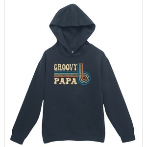 Groovy Papa 70s Aesthetic Nostalgia 1970s Retro Groovy Dad Gift Urban Pullover Hoodie