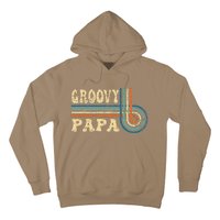 Groovy Papa 70s Aesthetic Nostalgia 1970s Retro Groovy Dad Gift Hoodie