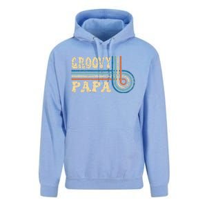 Groovy Papa 70s Aesthetic Nostalgia 1970s Retro Groovy Dad Gift Unisex Surf Hoodie