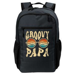 Groovy Papa 70s Aesthetic Nostalgia 1970s Retro Groovy Dad Daily Commute Backpack