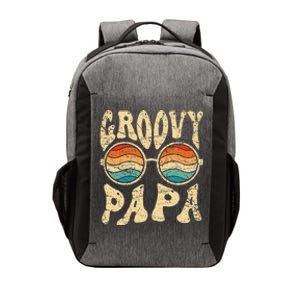 Groovy Papa 70s Aesthetic Nostalgia 1970s Retro Groovy Dad Vector Backpack