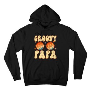 Groovy Papa 70s Aesthetic 1970's Retro Dad Father's Day Hoodie