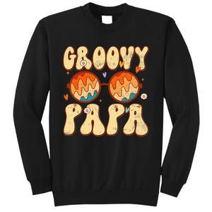 Groovy Papa 70s Aesthetic 1970's Retro Dad Father's Day Sweatshirt