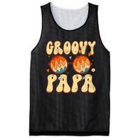 Groovy Papa 70s Aesthetic 1970's Retro Dad Father's Day Mesh Reversible Basketball Jersey Tank