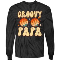 Groovy Papa 70s Aesthetic 1970's Retro Dad Father's Day Tie-Dye Long Sleeve Shirt