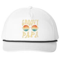 Groovy Papa 70s Aesthetic Nostalgia 1970S Retro Groovy Dad Snapback Five-Panel Rope Hat