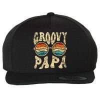 Groovy Papa 70s Aesthetic Nostalgia 1970S Retro Groovy Dad Wool Snapback Cap