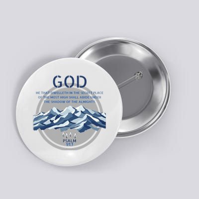 God Psalm 91 Gospel Biblical Button