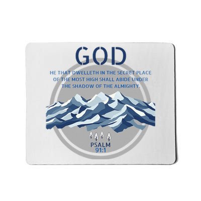 God Psalm 91 Gospel Biblical Mousepad