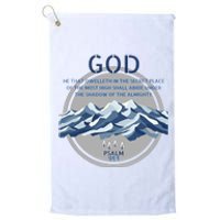 God Psalm 91 Gospel Biblical Platinum Collection Golf Towel