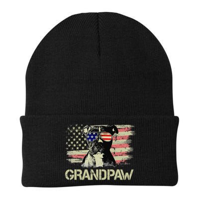 Grandpaw Pitbull American Flag Sunglasses Pittie Dog Grandpa Beanie