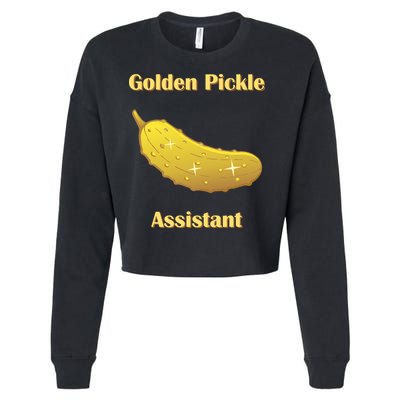 Golden Pickle Assistant | Golden Pickle | Fun Pickleball | Pickleball Award Cropped Pullover Crew