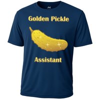 Golden Pickle Assistant | Golden Pickle | Fun Pickleball | Pickleball Award Cooling Performance Crew T-Shirt