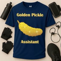 Golden Pickle Assistant | Golden Pickle | Fun Pickleball | Pickleball Award Cooling Performance Crew T-Shirt