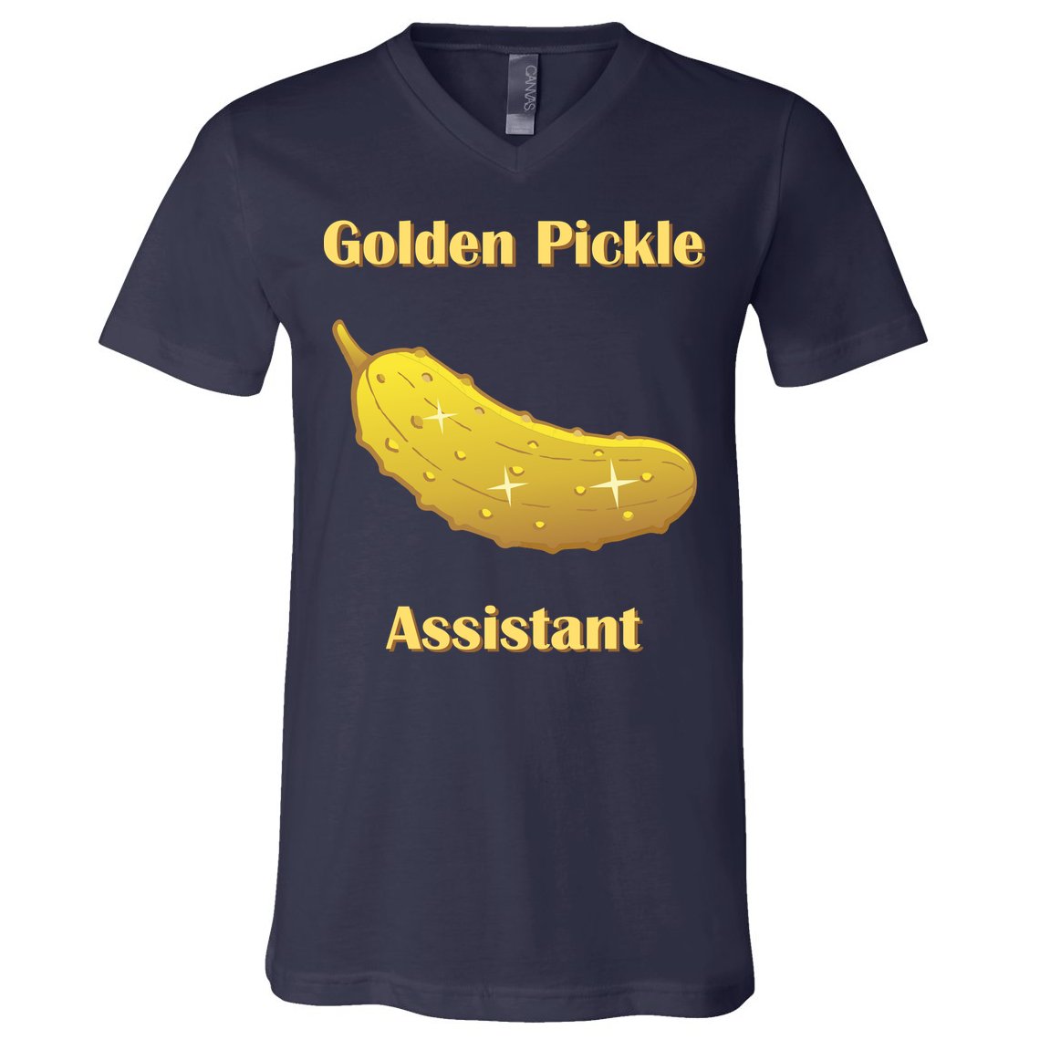 Golden Pickle Assistant | Golden Pickle | Fun Pickleball | Pickleball Award V-Neck T-Shirt