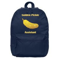 Golden Pickle Assistant | Golden Pickle | Fun Pickleball | Pickleball Award 16 in Basic Backpack