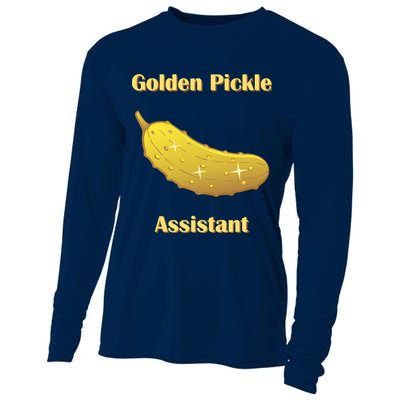 Golden Pickle Assistant | Golden Pickle | Fun Pickleball | Pickleball Award Cooling Performance Long Sleeve Crew