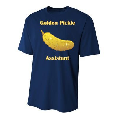 Golden Pickle Assistant | Golden Pickle | Fun Pickleball | Pickleball Award Youth Performance Sprint T-Shirt
