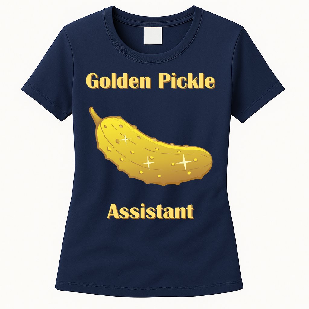 Golden Pickle Assistant | Golden Pickle | Fun Pickleball | Pickleball Award Womens T-Shirt