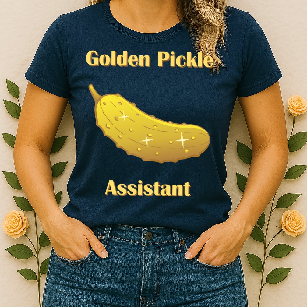 Golden Pickle Assistant | Golden Pickle | Fun Pickleball | Pickleball Award Womens T-Shirt