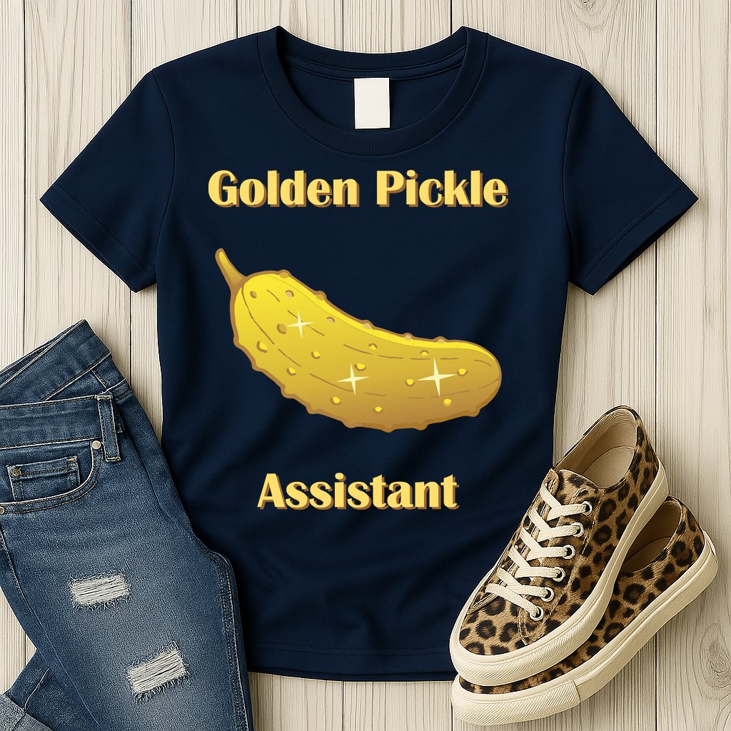 Golden Pickle Assistant | Golden Pickle | Fun Pickleball | Pickleball Award Womens T-Shirt