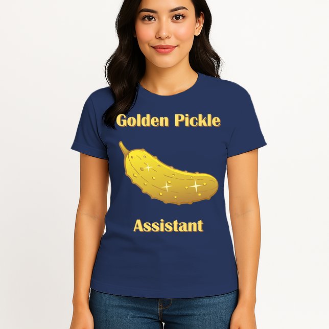 Golden Pickle Assistant | Golden Pickle | Fun Pickleball | Pickleball Award Womens T-Shirt