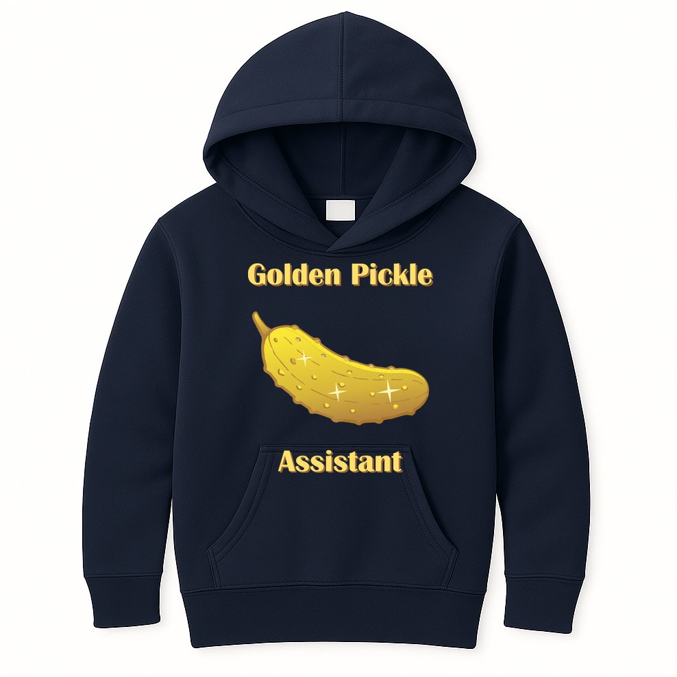 Golden Pickle Assistant | Golden Pickle | Fun Pickleball | Pickleball Award Kids Hoodie