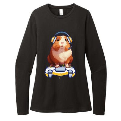 Guinea Pig And Video Gamer Lover Womens CVC Long Sleeve Shirt