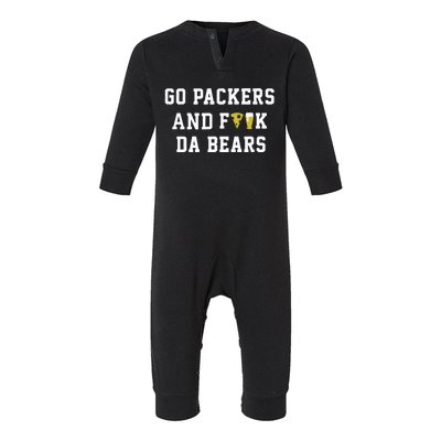 Go Packers And Fuck Bears Infant Fleece One Piece