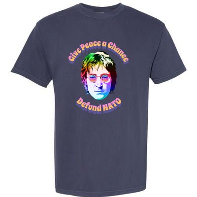 Give Peace A Chance Retro Peace Defund NATO Garment-Dyed Heavyweight T-Shirt