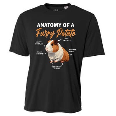 Guinea Pig Anatomy Of A Furry Potato Guinea Pig Funny Cooling Performance Crew T-Shirt