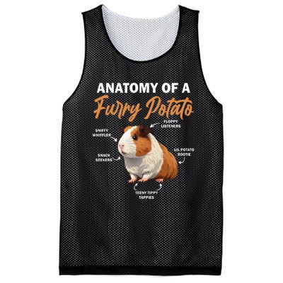 Guinea Pig Anatomy Of A Furry Potato Guinea Pig Funny Mesh Reversible Basketball Jersey Tank