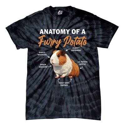 Guinea Pig Anatomy Of A Furry Potato Guinea Pig Funny Tie-Dye T-Shirt