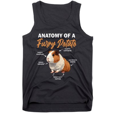 Guinea Pig Anatomy Of A Furry Potato Guinea Pig Funny Tank Top