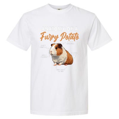 Guinea Pig Anatomy Of A Furry Potato Guinea Pig Funny Garment-Dyed Heavyweight T-Shirt