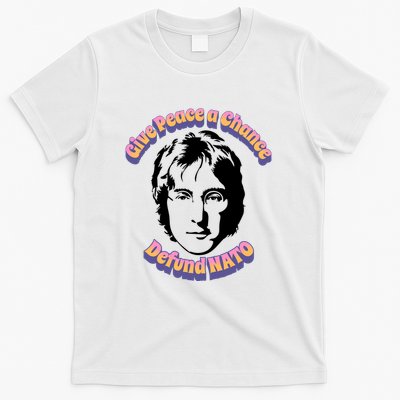 Give Peace A Chance Retro Peace Defund NATO T-Shirt