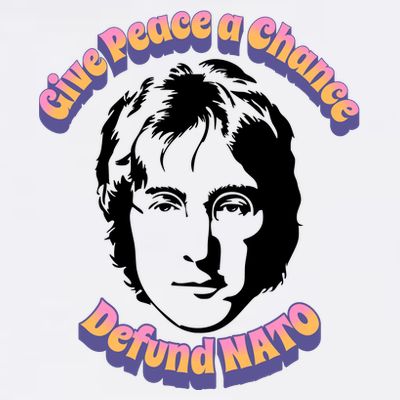 Give Peace A Chance Retro Peace Defund NATO T-Shirt