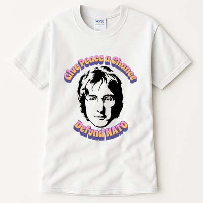 Give Peace A Chance Retro Peace Defund NATO Tall T-Shirt