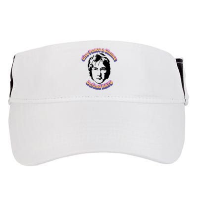 Give Peace A Chance Retro Peace Defund NATO Adult Drive Performance Visor