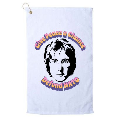 Give Peace A Chance Retro Peace Defund NATO Golf Towel