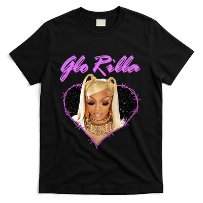 Glorilla Portrait American Rapper Rap Music Vintage T-Shirt