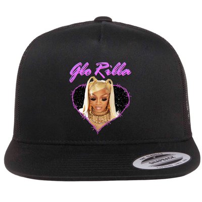 Glorilla Portrait American Rapper Rap Music Vintage Flatbill Hat
