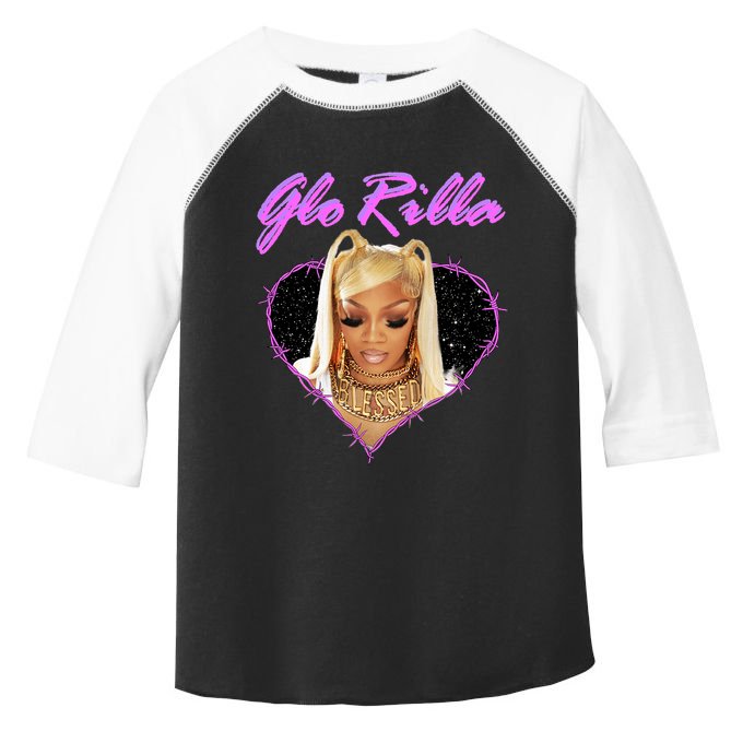 Glorilla Portrait American Rapper Rap Music Vintage Toddler Fine Jersey T-Shirt