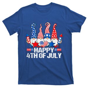 Gnomes Patriotic American Flag Cute Gnomes 4th Of July Gift T-Shirt