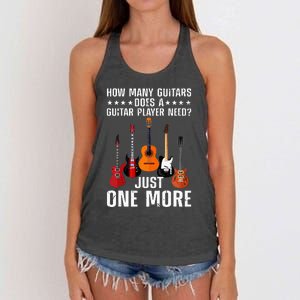 Guitar Player Art For Women Guitarist Women's Knotted Racerback Tank