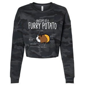 Guinea Pig Anatomy Of Furry Potato Funny Cavy Cropped Pullover Crew