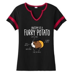 Guinea Pig Anatomy Of Furry Potato Funny Cavy Ladies Halftime Notch Neck Tee