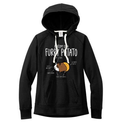 Guinea Pig Anatomy Of Furry Potato Funny Cavy Women's Fleece Hoodie