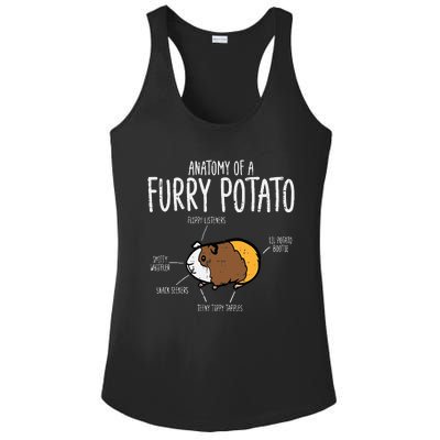 Guinea Pig Anatomy Of Furry Potato Funny Cavy Ladies PosiCharge Competitor Racerback Tank